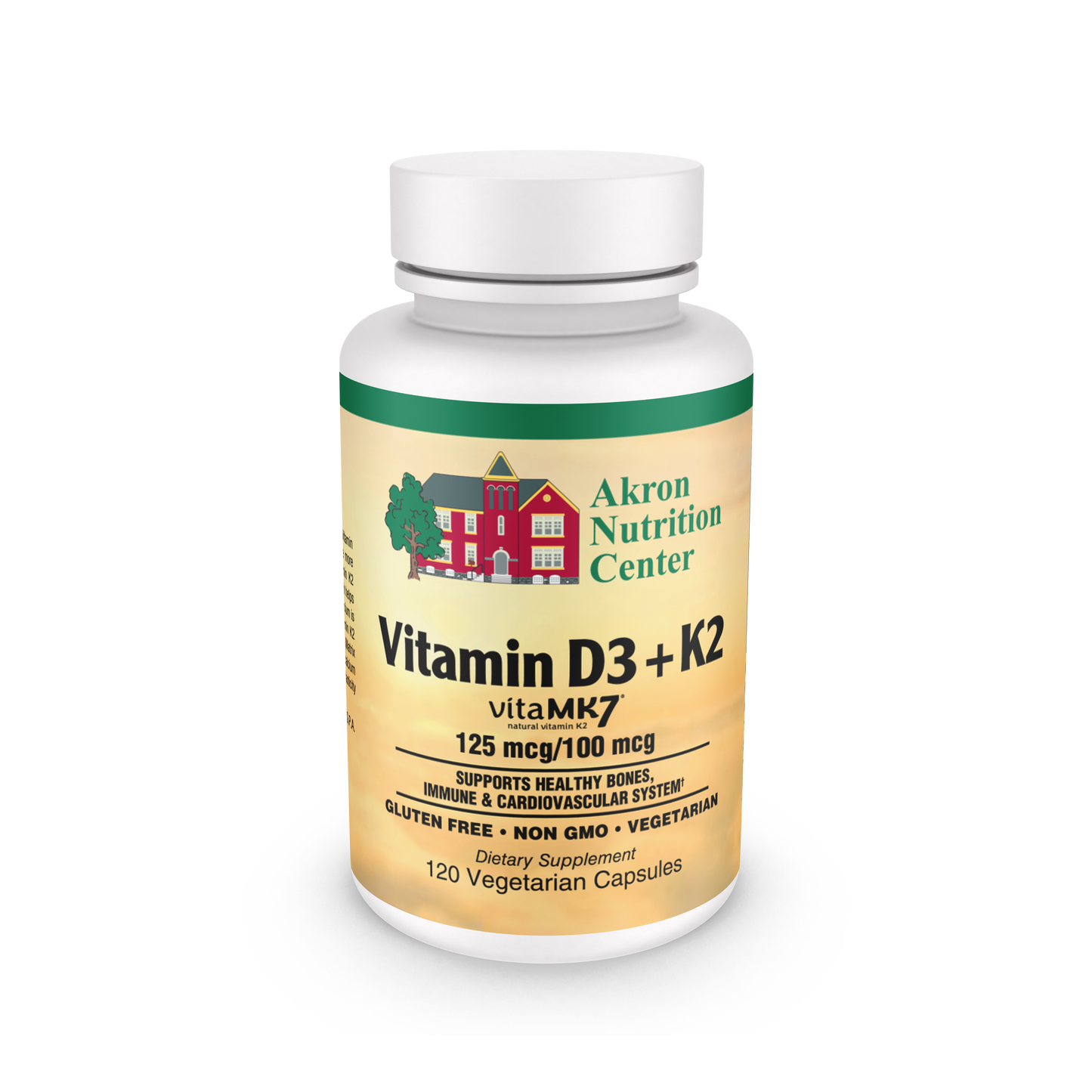 Akron Nutrition Center - Vitamin D3 125mcg & K2 100mcg - 120 VCaps