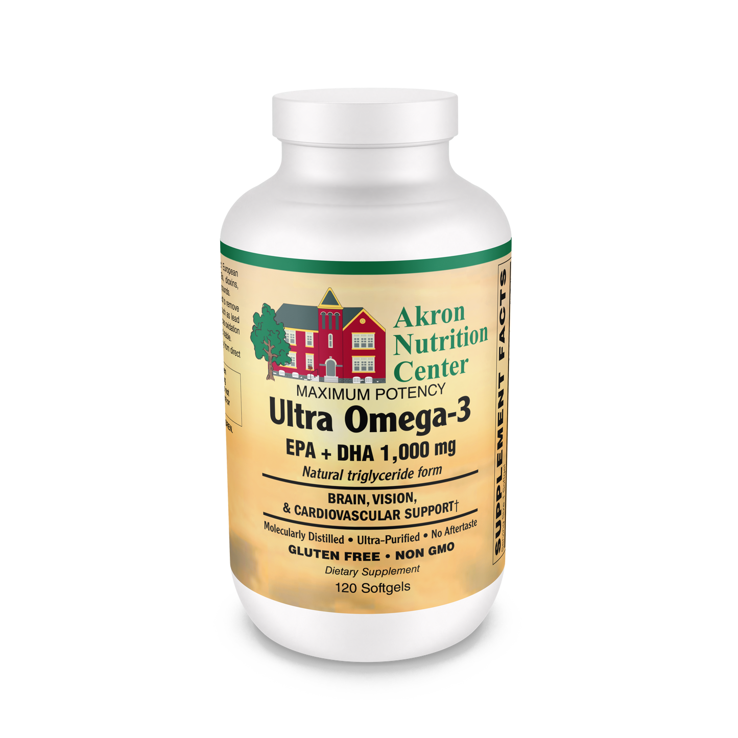 Akron Nutrition Center - Ultra Omega-3 Fish Oil - 120 Softgels