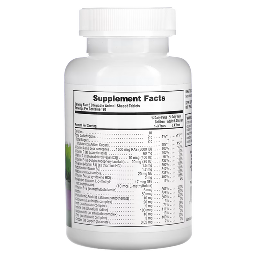 NaturesPlus - Animal Parade Kids Multivitamin (Grape Flavored) - 180 tablets