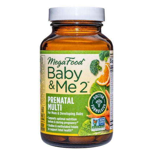 Megafood Baby & Me 2 with Choline, Folate & Iron, Prenatal Multivitamin Vegetarian Tablets