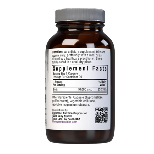 Bluebonnet - BeautifulAlly - Biotin 10,000 mcg - 90 capsules
