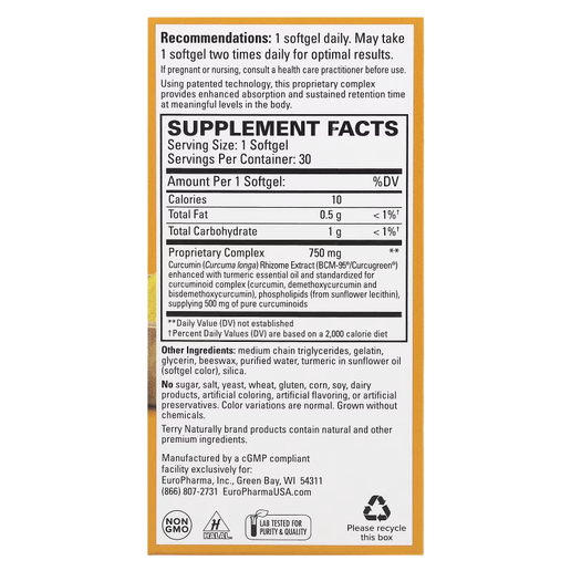 Terry Naturally - CuraMed 750 mg - 30 Softgels