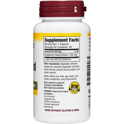 Nutribiotic - Grapefruit Seed Extract - 60 caps