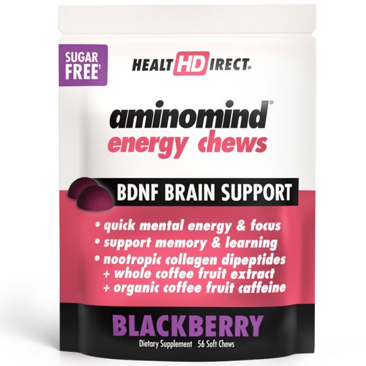 Health Direct - Aminomind Energy Chews - Blackberry - 56 Chews