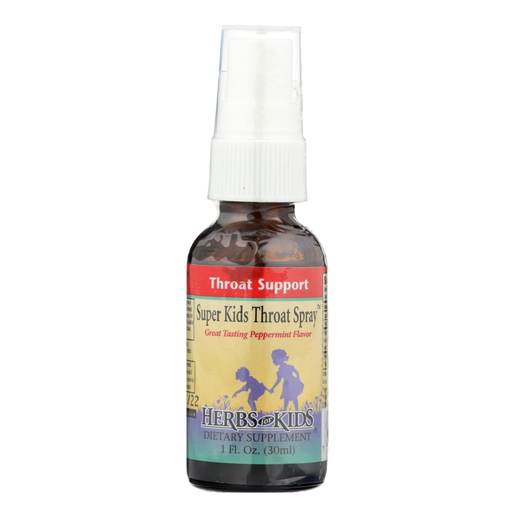 Herbs For Kids - Super Kid's Throat Spray Peppermint - 1 fl oz