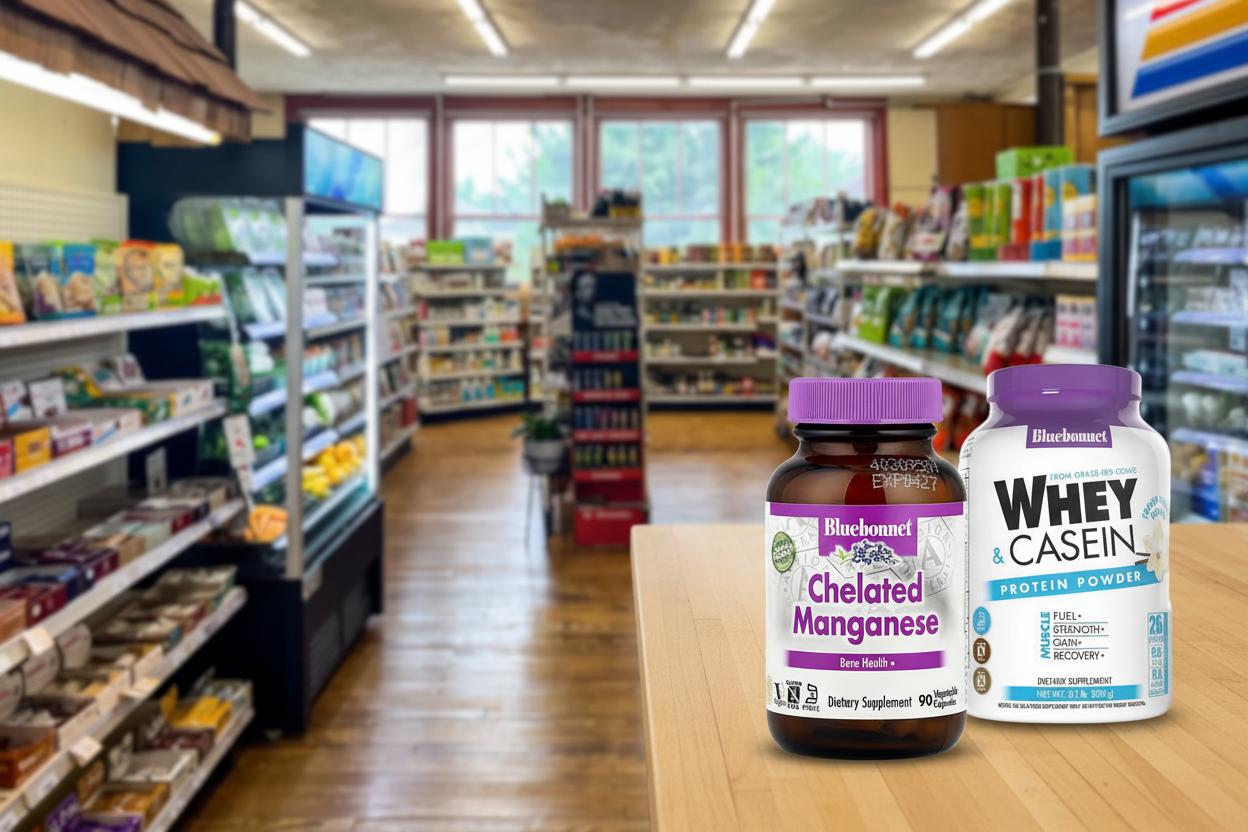 Hero Image - Bluebonnet Products on Store Background
