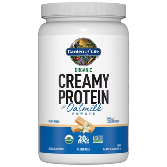Garden of Life - Organic Creamy Protein with Oatmilk – Vanilla Cookie - 1lb