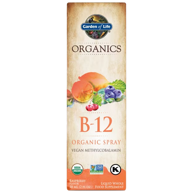 Garden of Life - Organics B-12 Organic Spray Raspberry - 2 fl oz