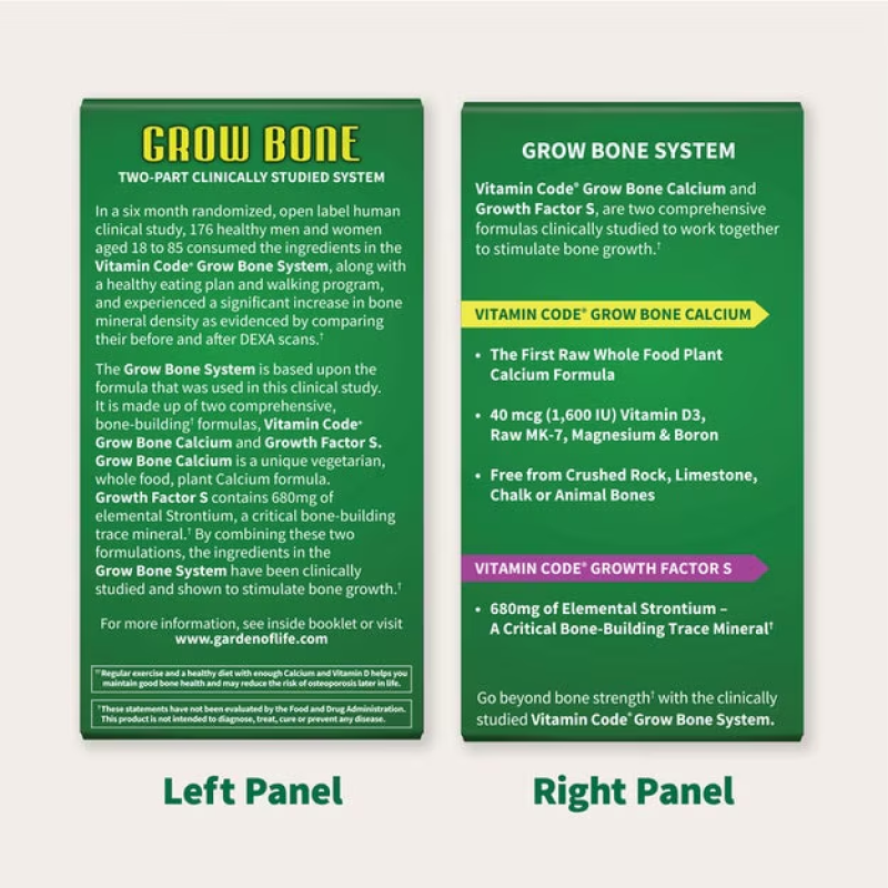 Garden of Life - Vitamin Code Grow Bone System 1 Kit - 30 day supply