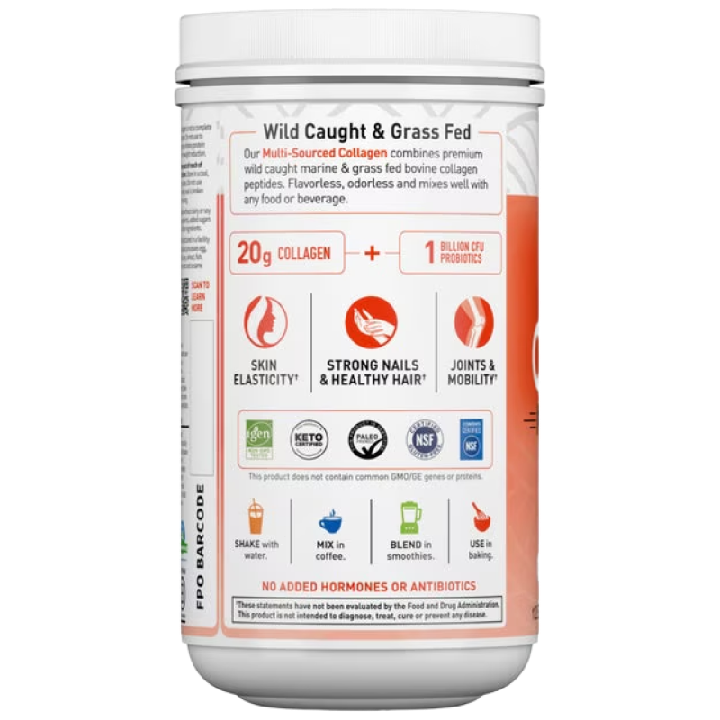 Garden of Life - Wild Caught & Grass Fed Collagen Multi-Sourced - 9.52 oz Powder