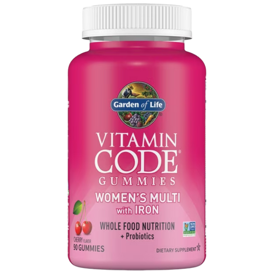 Garden of Life - Vitamin Code Womens Multi Plus Iron Gummies - 90 Cherry Gummies