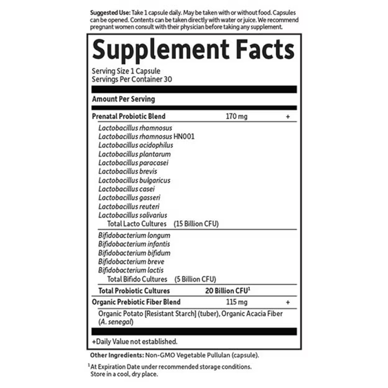 Garden of Life - Dr. Formulated Probiotics Once Daily Prenatal Shelf-Stable - 30cap.