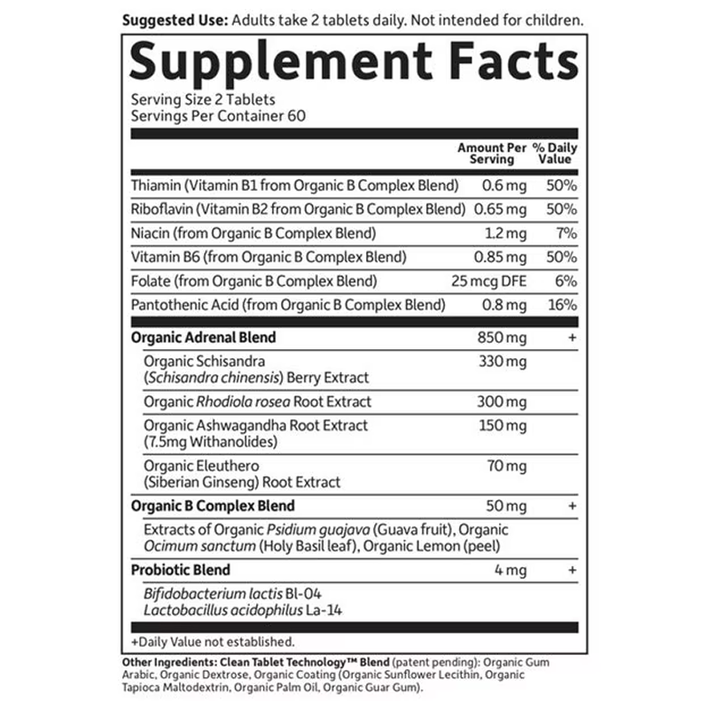 Garden of Life - Adrenal Daily Balance - 120 Vegan Tablets