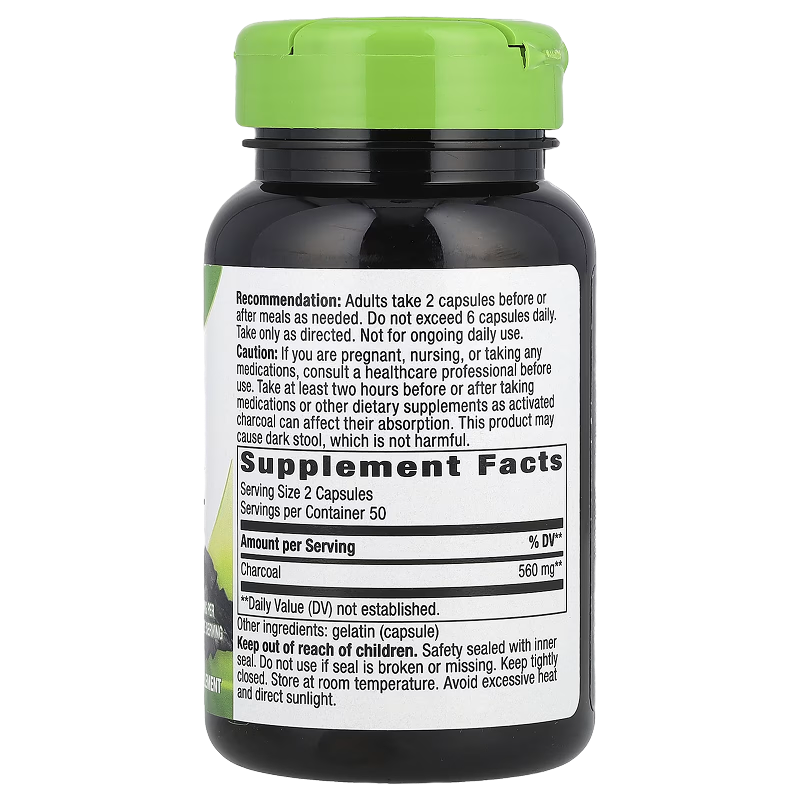 Nature's Way - Activated Charcoal - 100 caps.