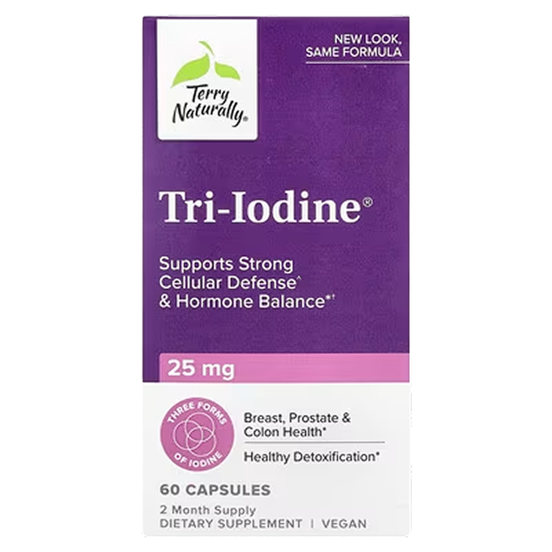 Terry Naturally - Tri-Iodine 25 mg - 60 Vegan Capsules