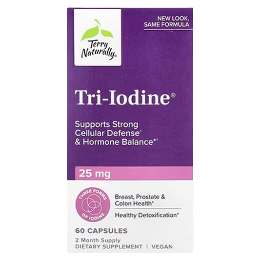 Terry Naturally - Tri-Iodine 25 mg - 60 Vegan Capsules