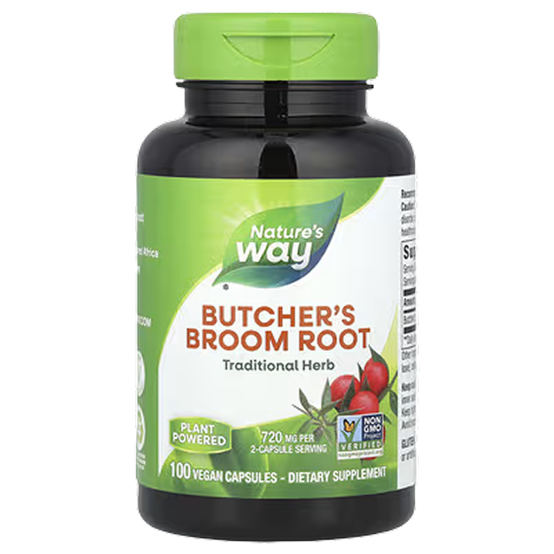 Nature's Way - Butcher’s Broom Root - 100 VCaps