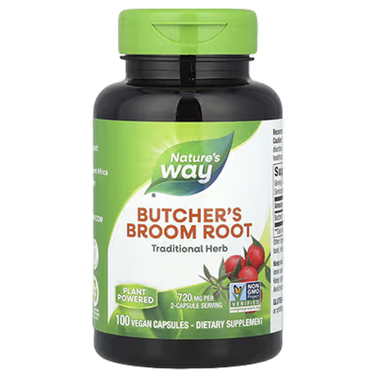 Nature's Way - Butcher’s Broom Root - 100 VCaps