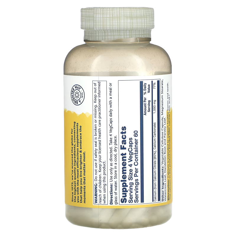 Solaray - Calcium Citrate 1000 mg - 240 Capsules