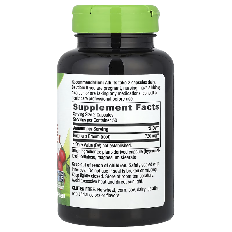 Nature's Way - Butcher’s Broom Root - 100 VCaps