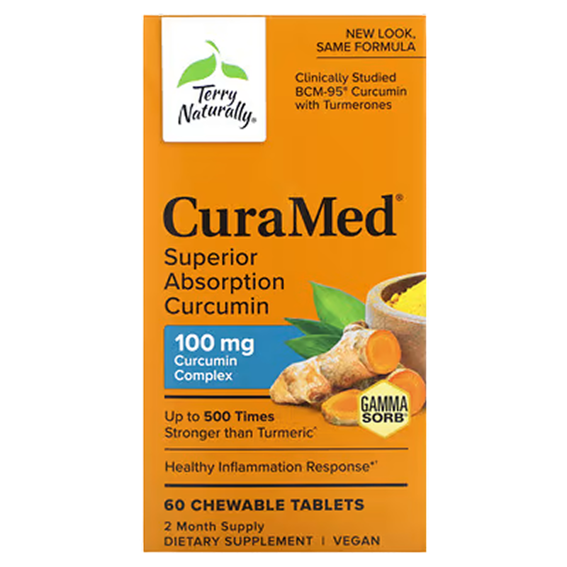 Terry Naturally - CuraMed 100mg - 60 Chewable Tablets