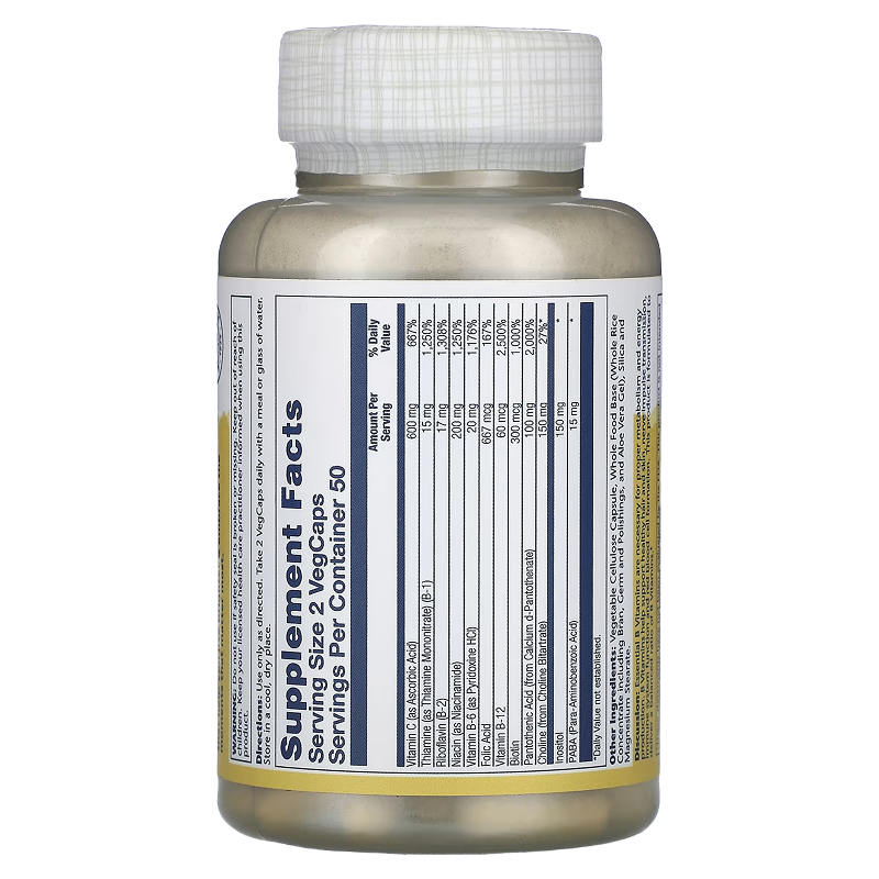 Solaray - Balanced B-Stress with Vitamin C - 100 caps
