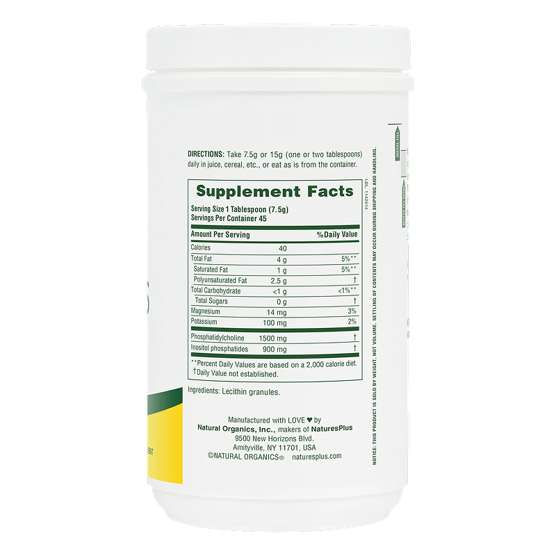 NaturesPlus - Natural Soy Lecithin Granules - 12 oz