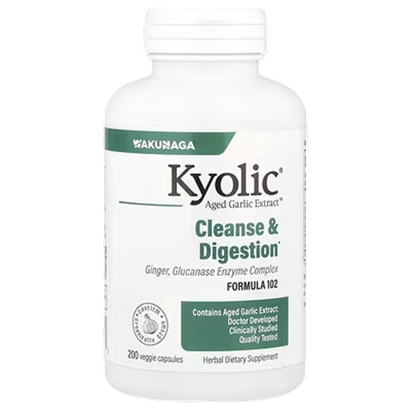 Kyolic - Aged Garlic Extract Cleanse & Digestion Formula 102 - 200 Veg Caps