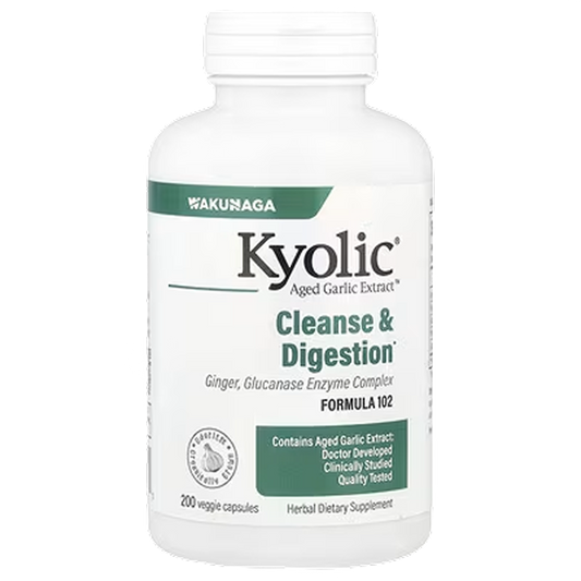 Kyolic - Aged Garlic Extract Cleanse & Digestion Formula 102 - 200 Veg Caps