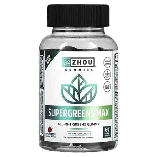 Zhou - Supergreens Max Gummies - Raspberry - 60 Gummies