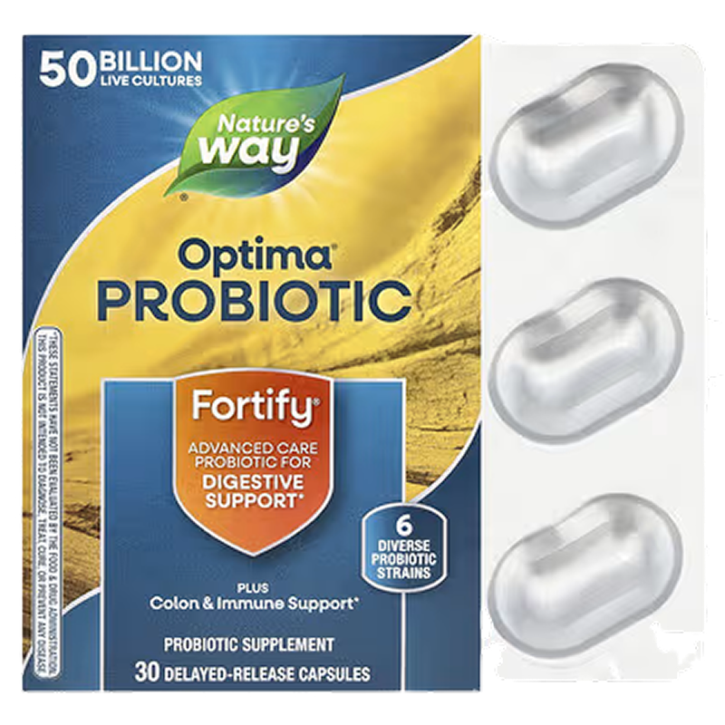 Nature’s Way – Fortify Optima 50 Billion Daily – 30 Delayed-Release Caps (Non-Refrigerated)