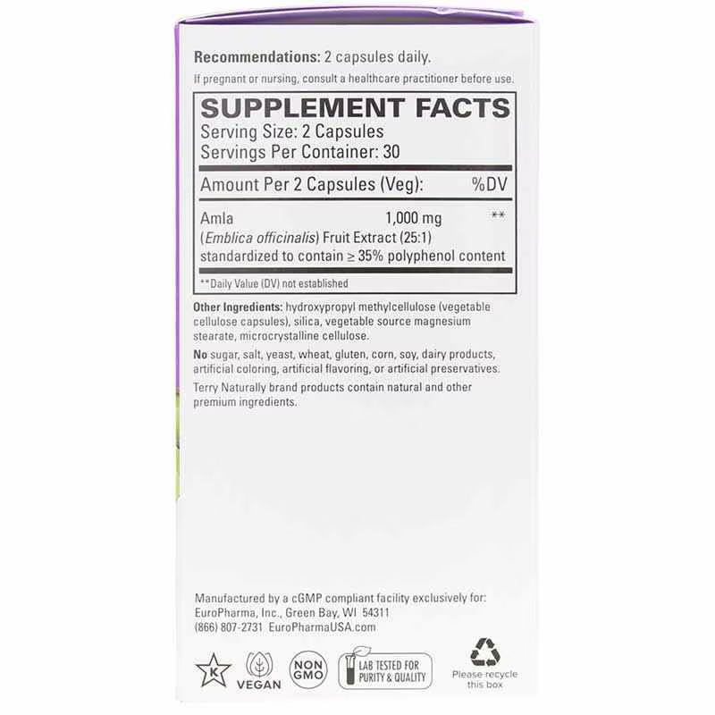 Terry Naturally - Healthy Cholesterol with Amla - 60 Capsules