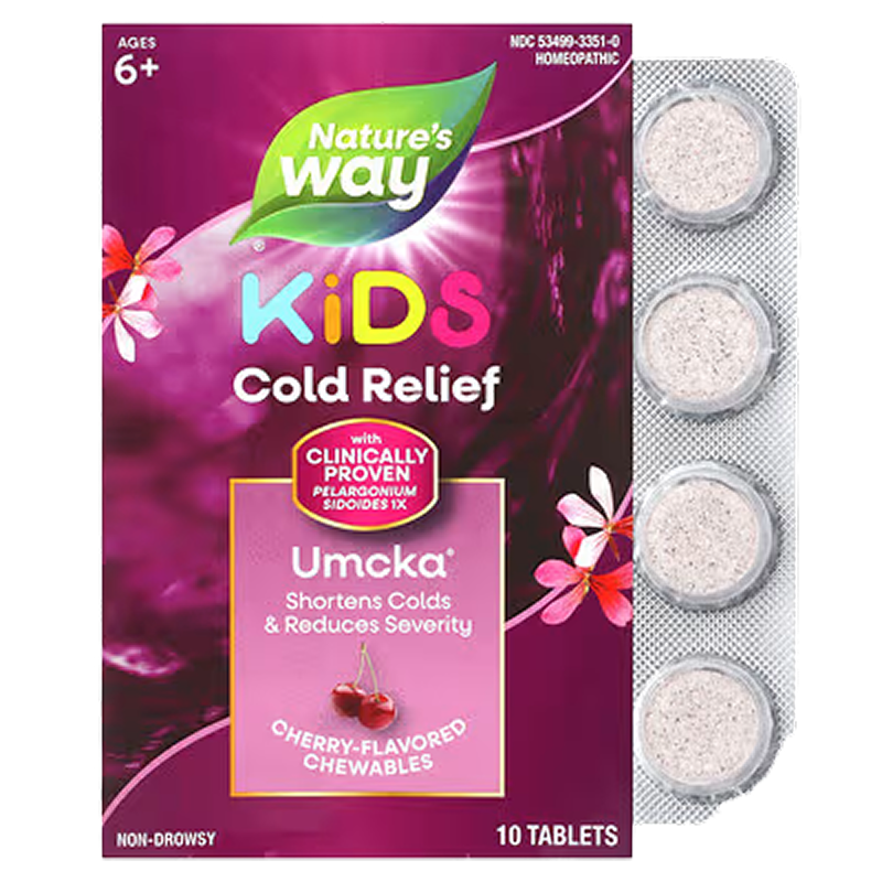 Nature's Way - UMCKA® Kids Cold Relief Tablets (Cherry)- 10 Chewables