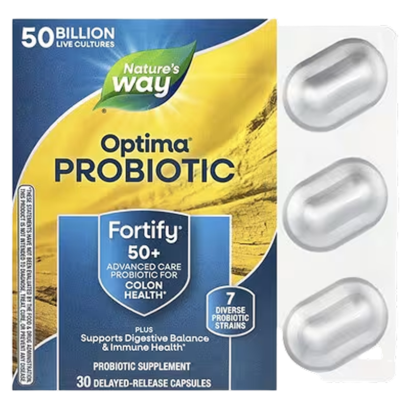Nature's Way – Fortify Optima 50+ 50 Billion – 30 Delayed-Release Capsules (Non-Refrigerated)
