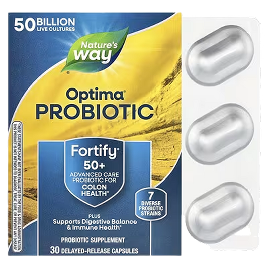 Nature's Way – Fortify Optima 50+ 50 Billion – 30 Delayed-Release Capsules (Non-Refrigerated)