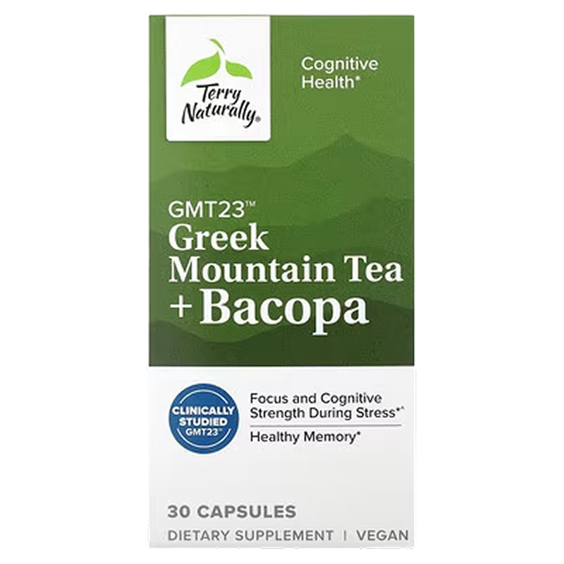 Terry Naturally - Greek Mountain Tea + Bacopa - 30 Capsules