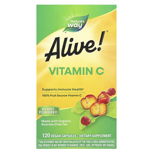 Nature's Way – Alive! Organic Vitamin C – 120 VCaps