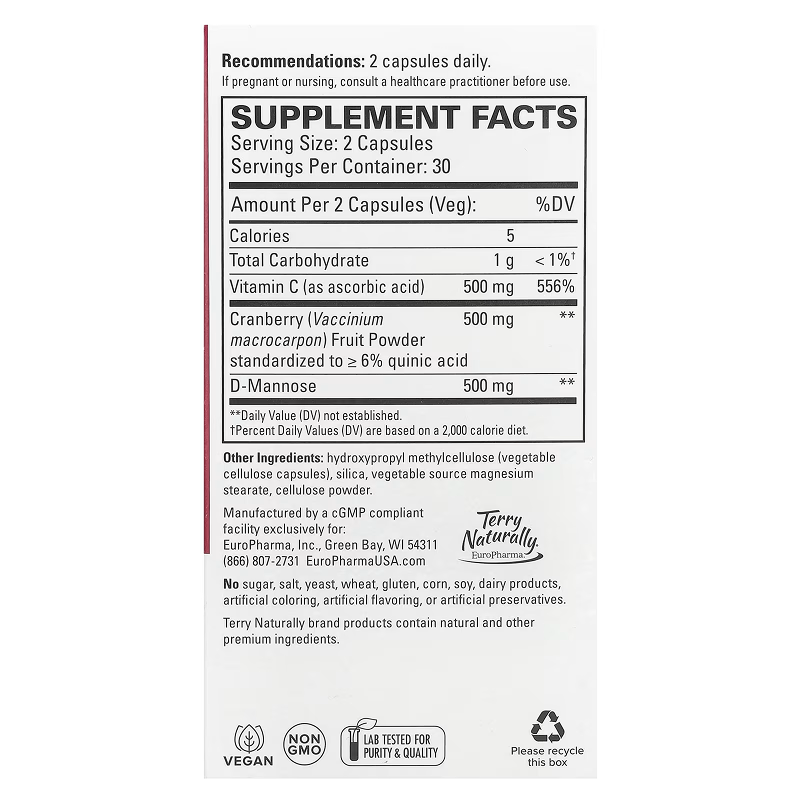Terry Naturally - Urinary Tract Intensive Support - 60 Capsules