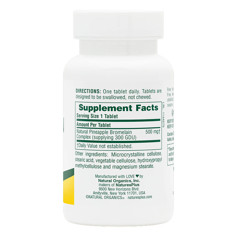 NaturesPlus - Bromelain 500mg - 60 Tablets