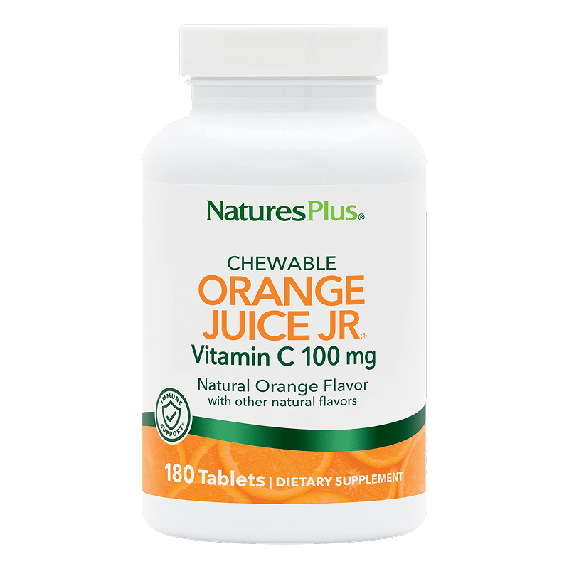 NaturesPlus - Orange Juice Jr.® Vitamin C 100 mg Chewables - 180 Tablets