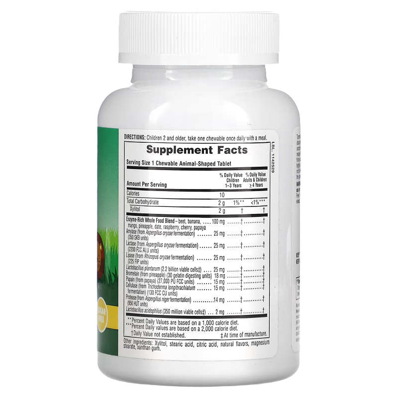 NaturesPlus - Kids TummyZyme chewables - 90ct