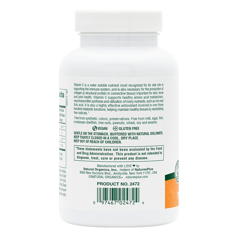 NaturesPlus - Orange Juice Jr.® Vitamin C 100 mg Chewables - 180 Tablets