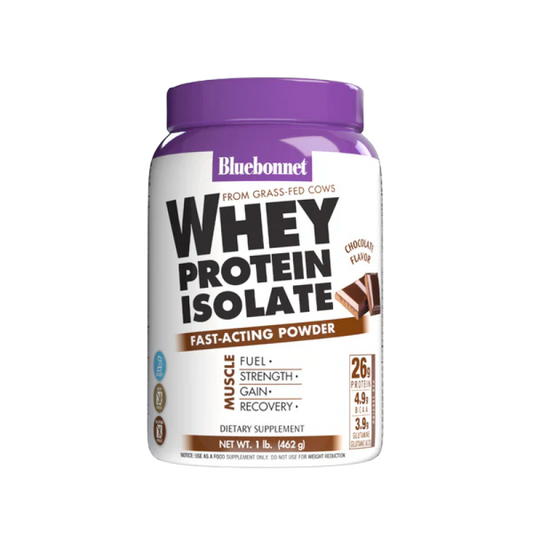 Bluebonnet - 100% Natural Whey Protein Isolate (Chocolate) - 1lb