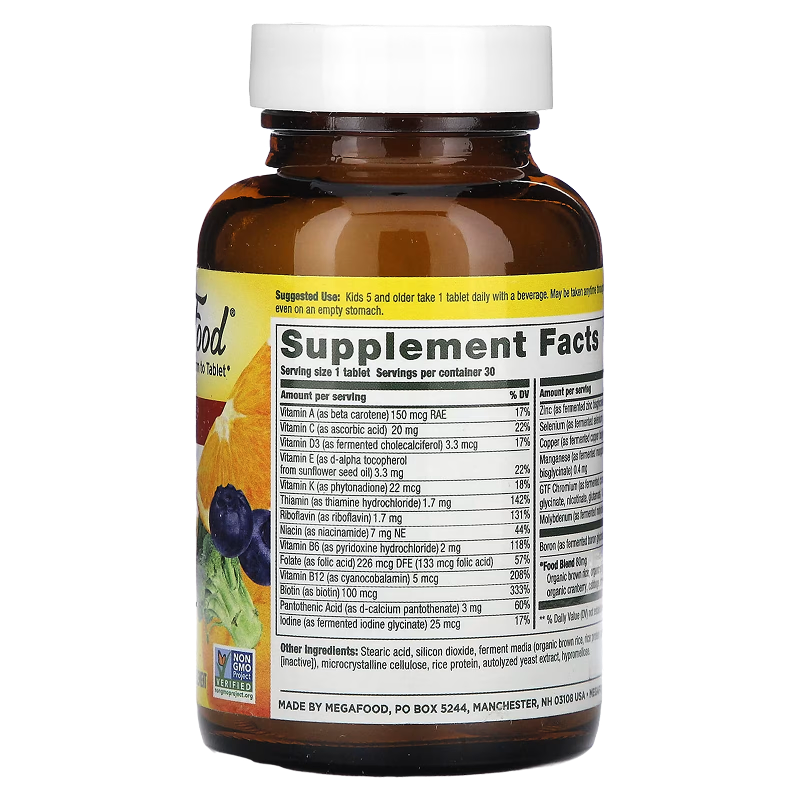 MegaFood - Kids One Daily multivitamin - 30 Tablets
