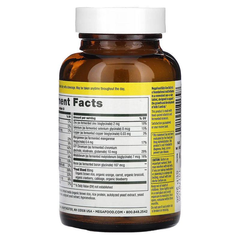 MegaFood - Kids One Daily multivitamin - 30 Tablets