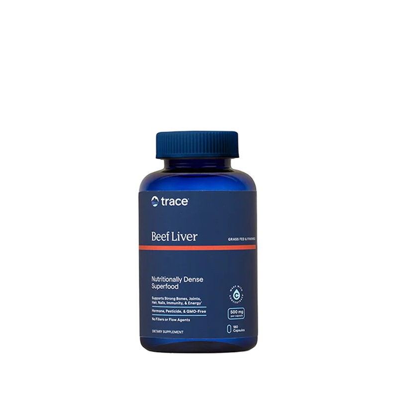 Trace Minerals – Grass-Fed Beef Liver – 500 mg – 180 Capsules