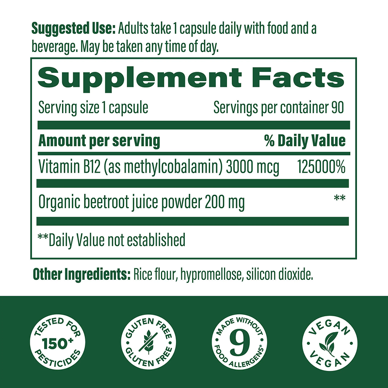 MegaFood - Methyl B12 Extra Strength - 90 Capsules