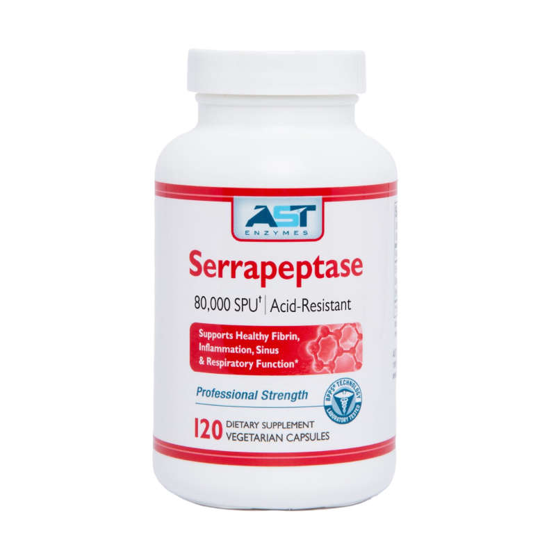 AST Enzymes - Serrapeptase 80,000 SPU – 120 VCaps