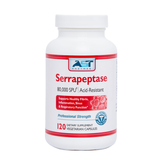 AST Enzymes - Serrapeptase 80,000 SPU – 120 VCaps