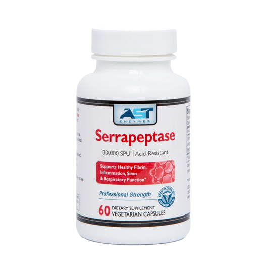 AST Enzymes - Serrapeptase 130,000 SPU - 60 VCaps